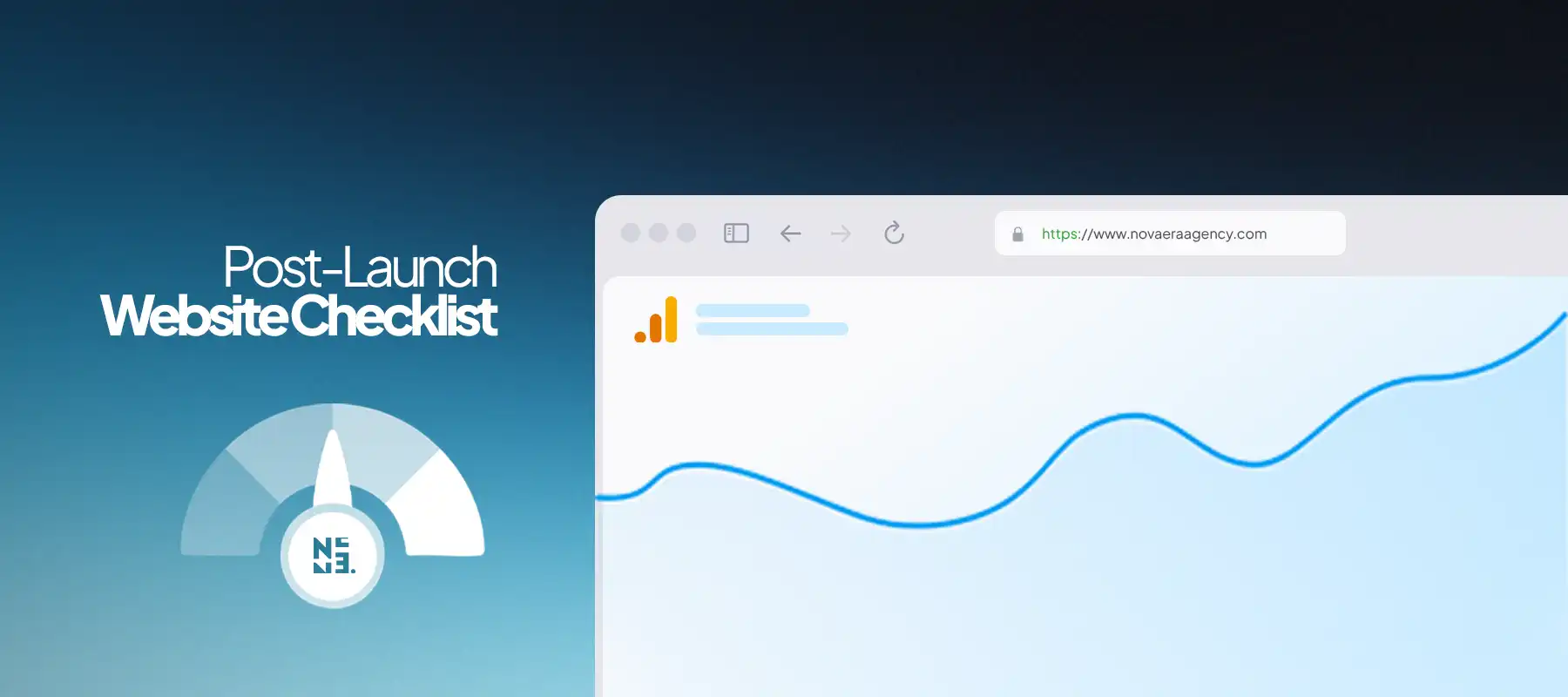Post-Launch Website Checklist Post-launch website checklist graphic showing key tasks after a site goes live