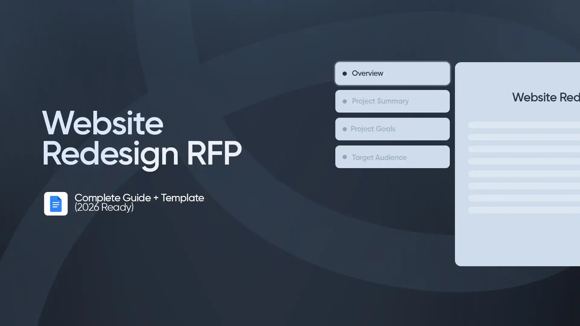 Website Redesign RFP: Complete Guide + Free Template 2026